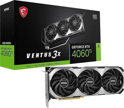 GeForce RTX 4060 Ti VENTUS 3X E 8G OC 8GB GDDR6 128Bit HDMI/DP Ekran Kartı