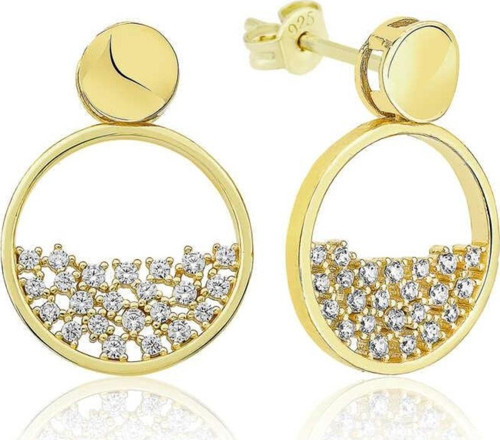 Gümüş Gold Çiğ Damlası Küpe