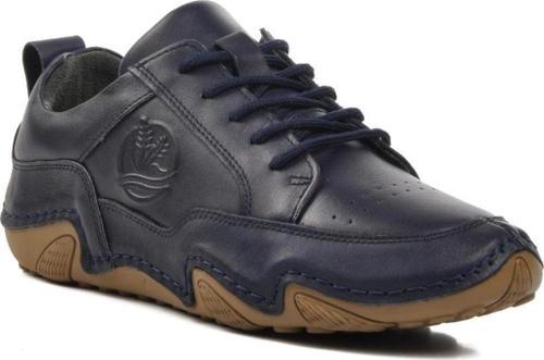 325-S Lacivert Hakiki Deri Erkek Günlük Ayakkabı