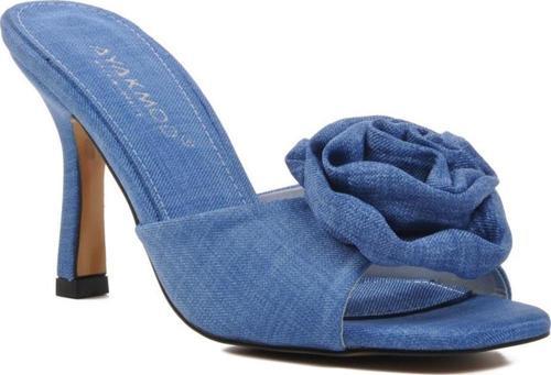 670472 Mavi Topuklu Kadın Terlik