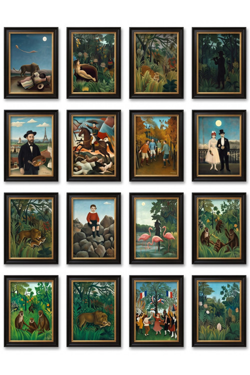 Henri Rousseau Tabloları 16'lı Sticker Seti Laptop Defter Ajanda Etiket