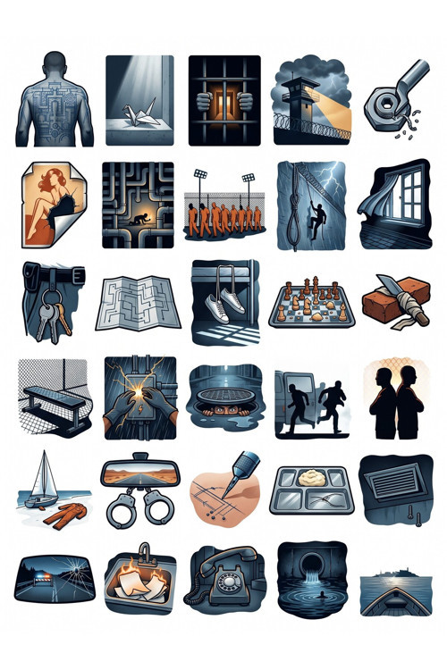 30 Adet Prison Break Temalı Sticker Seti - Laptop Defter Telefon İçin