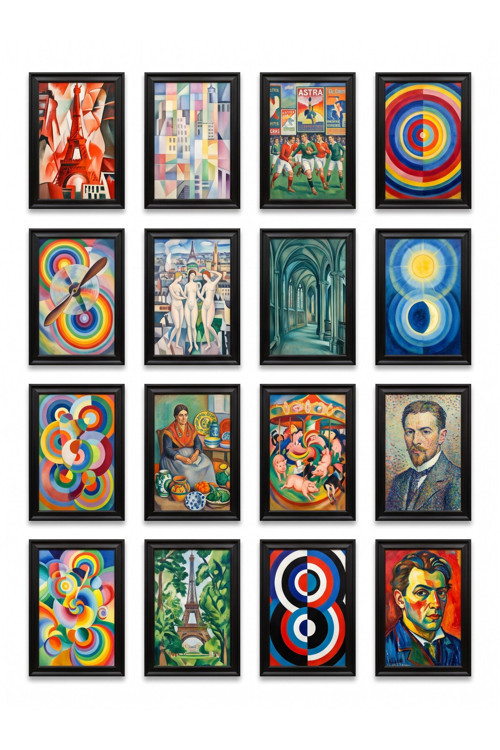 Robert Delaunay Tabloları 16'lı Sticker Seti Laptop Defter Planlayıcı Etiket