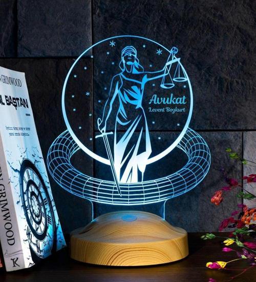Avukat Hediyesi, Avukatlar Günü Hediyesi, Adalet Sembolü, Avukata Hediye, Led Lamba,themis Heykeli