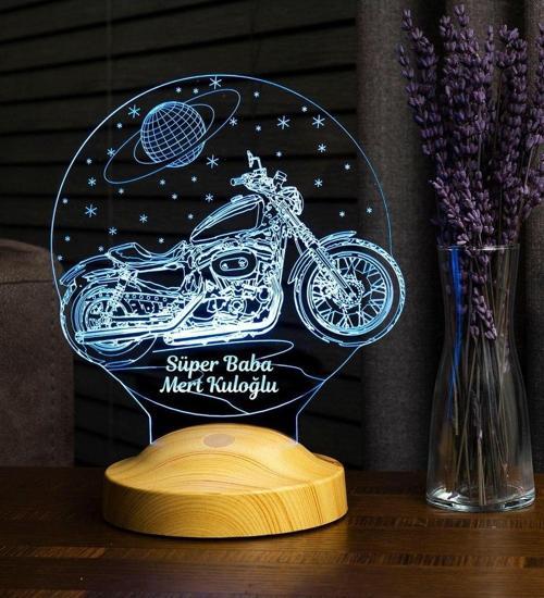 Babalar Günü Hediyesi, Babaya Motor Hediyesi, Süper Baba Motor, Motorsiklet Chopper Led Lamba