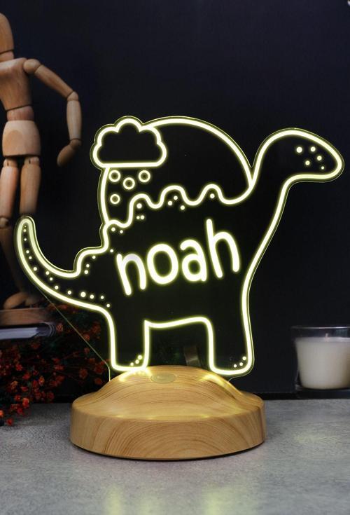 Dinozor Bebek Hediyesi, Çocuklara Hediye, Doğum Günü Hediyesi Sevimli Dino, Çocuk Odası Led Lamba