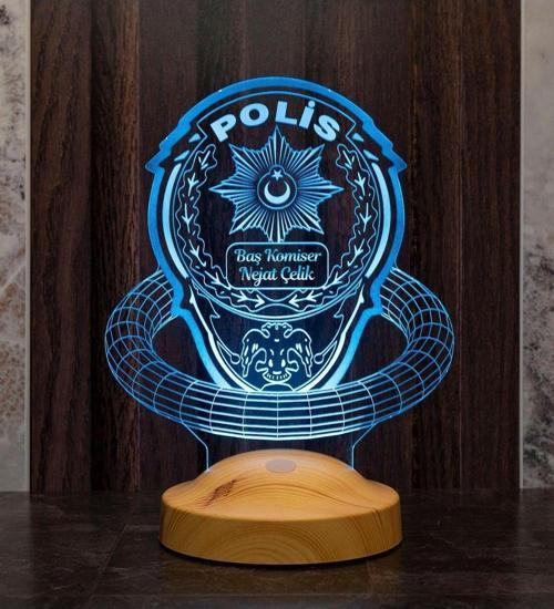 Polise Hediye, Polis Temalı Led Lamba, Komiser Hediyesi Lambası, Polis Haftası Hediyesi
