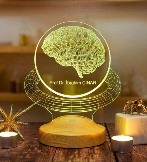 Profesör Doktor Hediyesi Beyin Tasarımlı Led Lamba, Doktor Hediyesi, Tıp Bayramı Hediyesi