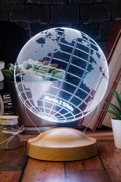 Dünya Haritası Figürlü 3D Led Gece Lambası, 3 Boyutlu Küre Dünya Haritası Led Lamba