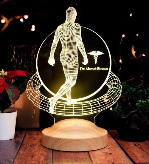 Fizik Tedavi Doktoru, Fizyoterapist, Ortopedi Doktoru  3d Led Lamba
