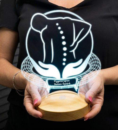 Fizyoterapiste Hediye 3d Led Lamba, Fizyoterapist Hediyesi Gece Lambası