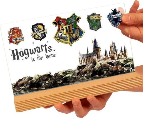 Harry Potter Hediyesi Hogwarts Binaları Hediye Paketli Şeffaf Çerçeve