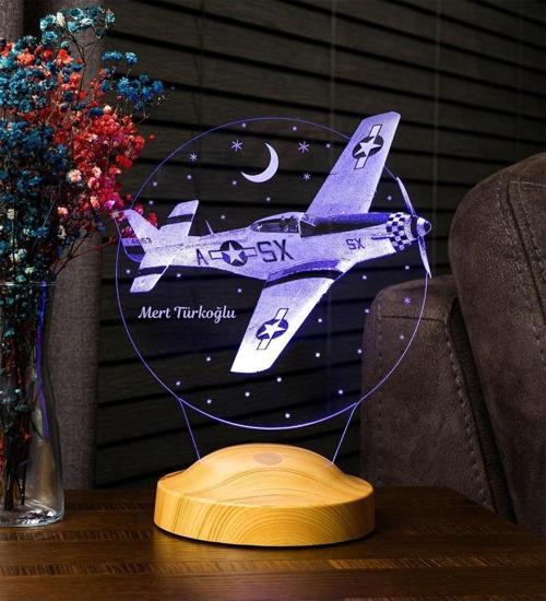 Uçak Hediyesi, Uçak Figürlü Hediye, Pilot Hediyesi, Sevgiliye Doğum Günü Hediyesi Led Lamba