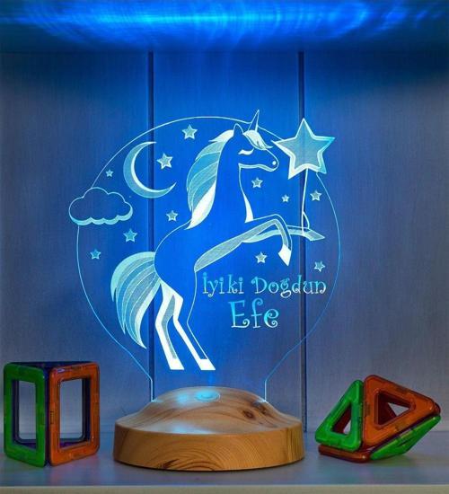 Unicorn Çocuk Odası Hediyesi Doğum Günü Hediyesi, Erkek Çocuğa Hediye Led Lamba