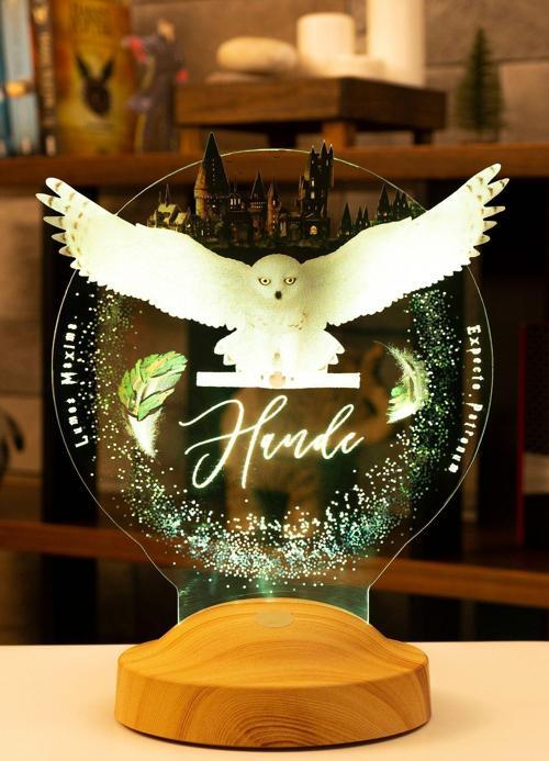 Harry Potter Hogwarts Hedwig Led Lamba, Hediye Baykuş Gece Lambası