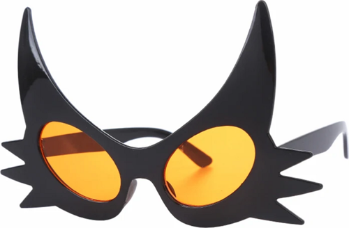 Siyah Renk Bıyık Tasarımlı Kedi Gözlüğü 19x11 cm