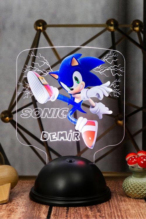 Kirpi Sonic Hediyesi, Çocuk Odası Süper Sonic Hediyesi Isimli Led Lamba, Sonic Tasarım Led Lamba