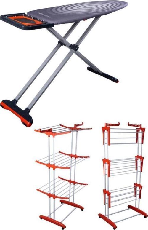 MM123 BlackBoard Ütü Masası MM020  Luna Katlı Çamaşır Kurutmalık Set