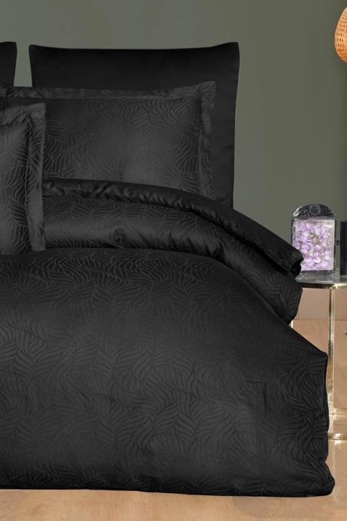 Laura Home Tencel Jakar Nevresim Takımı Çift Kişilik - Lienzo Siyah