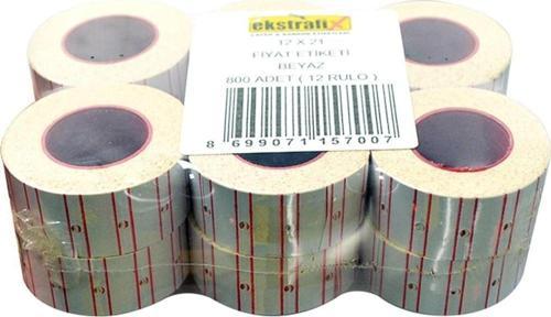 12 x 21 Fiyat Etiketi Beyaz Q Fix-5700 (12 Rulo)
