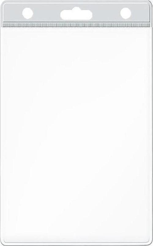 Dikey Kart Poşeti 95 x 145 MM Şeffaf Dikey Yaka Kart Poşeti (100 Lü Paket)