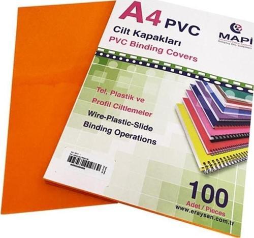 Cilt Kapağı Plastik Opak A4 160 Micron Turuncu Cilt Kapağı (100 Lü Paket)