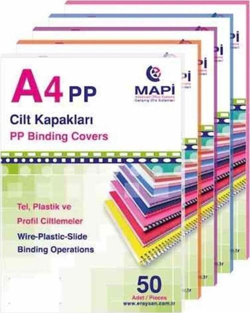 Cilt Kapağı Plastik Opak A4 450 Micron Şeffaf Buzlu Cilt Kapağı (50 Li Paket)
