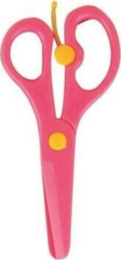 Çocuklar Için Korumalı Pembe Plastik Kağıt Makas