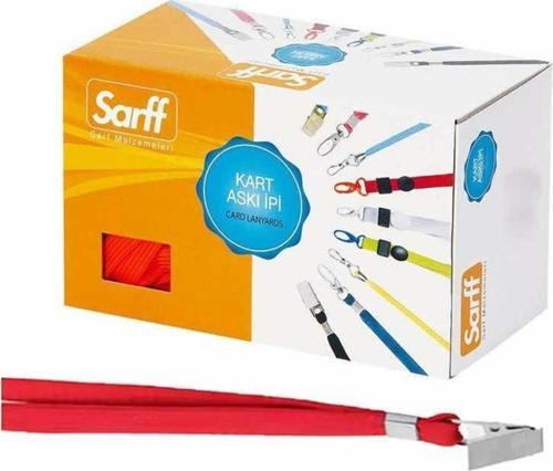 Kart Askı İpi Metal Klipsli Kırmızı Metal Klipsli Askı İpi (50 Li Paket)