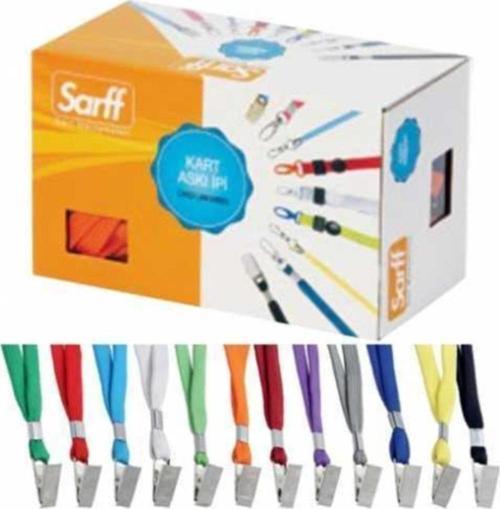 Kart Askı İpi Metal Klipsli Siyah 50 Li (1 Paket 50 Adet)
