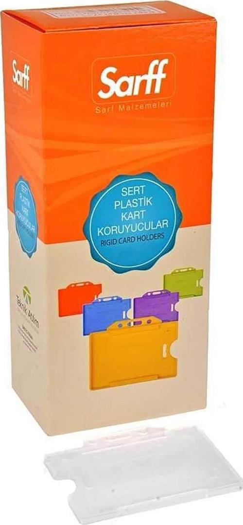 Kart Kabı Muhafaza Yatay Beyaz 50 Li (1 Paket 50 Adet)