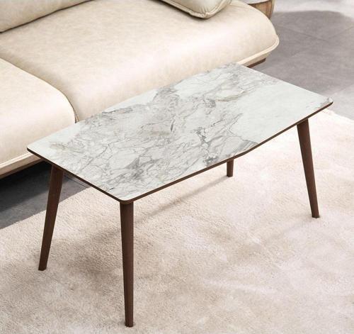 Vega Mdf Ahşap Orta Sehpa - Beyaz Mermer Desenli