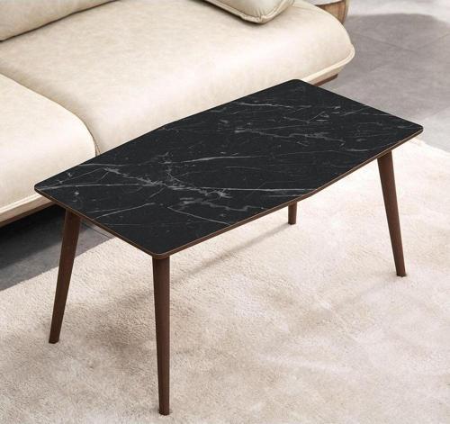 Vega Mdf Ahşap Orta Sehpa - Siyah Mermer Desenli