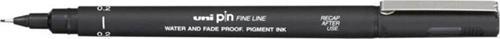 Teknik Çizim Kalemi Akrilik Uçlu Fine Line Pin 0.2 Mm Siyah (12 Li Paket)