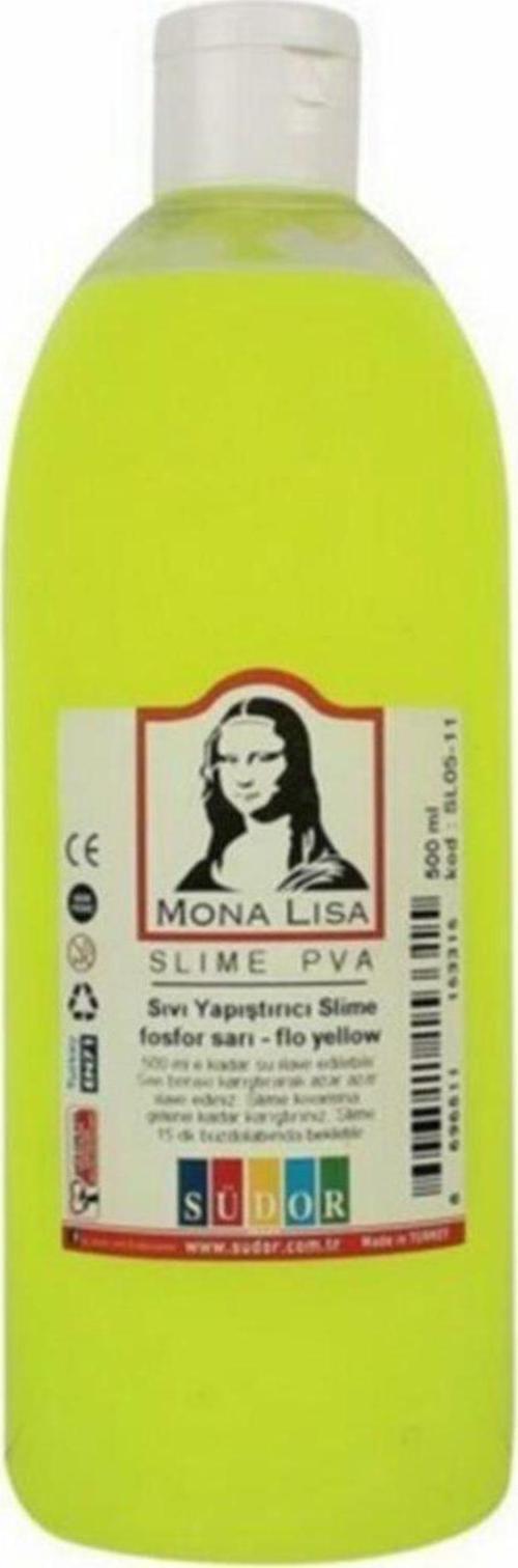 Monalisa Sıvı Yapıştırıcı Slime 500 ML Fosforlu Sarı Slaym Jeli