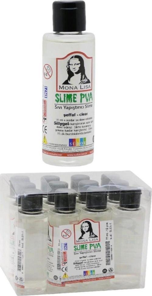 Monalisa Sıvı Yapıştırıcı Slime 70 ML Şeffaf (12 Li Paket)