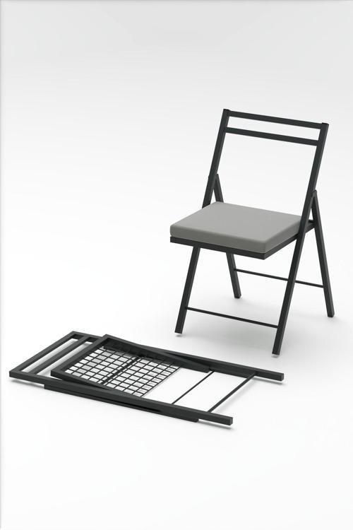 1 Adet Katlanır Metal Sandalye Minderli Bistro Sandalye 2024S