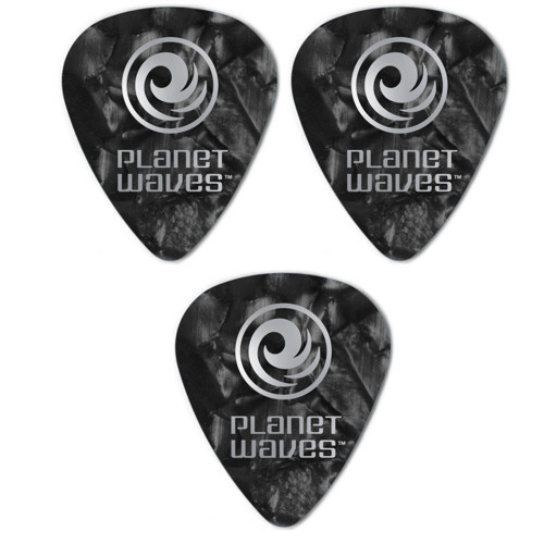 Planet Waves 1CBKP4 Gitar Pena 3 Adet 0.70 MM Black - Medium Pena
