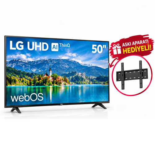 50NU8E0B3LA 4K Ultra HD 50" 127 Ekran Uydu Alıcılı webOS Smart LED TV Askı Aparatı Hediyeli