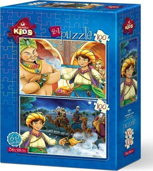 Art Çocuk Puzzle Sihirli Lamba 2 x 100 Parça Puzzle