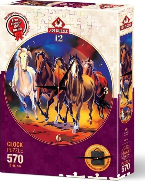 Yılkı Atları 570 Parça Saat Puzzle