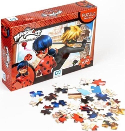 100 Parça Miraculous Uğur Böceği Ve Kara Kedi Puzzle