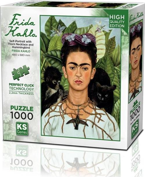Self-Portrait With Thorn Necklace And Hummingbird 1000 Parça Puzzle