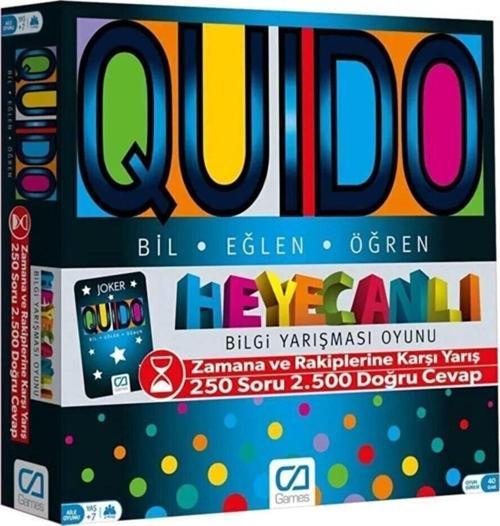 Eğitici Quido Board Game Heyecanlı Bilgi Yarışması Kutu Oyunu
