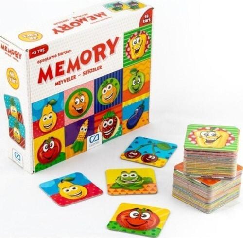 Memory Hafıza Kartı Puzzle Meyveler - Sebzeler 48 Parça