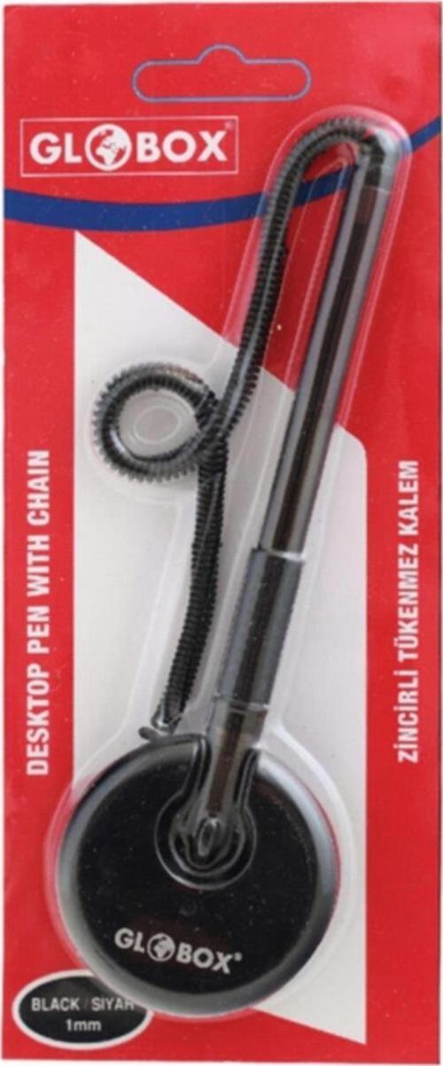 Siyah Spiralli Tükenmez Masa Kalemi Banko Kalemi (24 Adet)