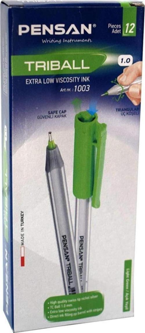 1003 Triball Tükenmez Kalem 1.0 Mm Yeşil (12 Li Paket)