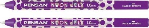 Jel Kalem Jely Neon Violet Jel Tükenmez Kalem (12 Li Paket)