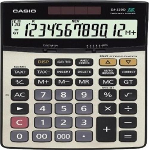 Hesap Makinesı Masa Üstü 12 Hane Check Control DJ-220D Plus