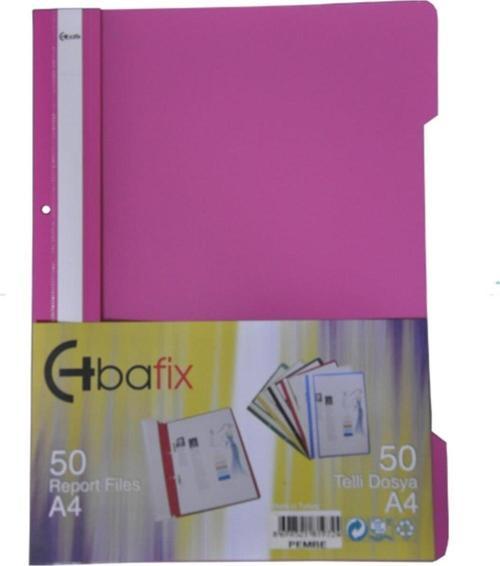 Telli A4 için Plastik Dosya 50'li - Pembe (50 Li Paket)